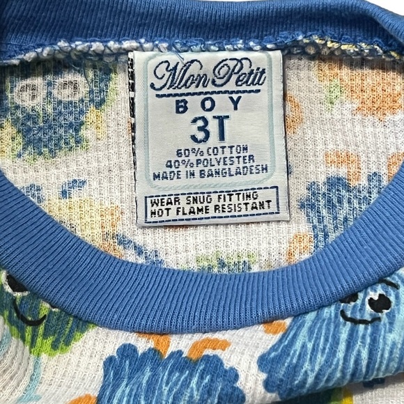 NWT Mon Petit 2-Piece Coordinated Pajama Set - Size 3T - Picture 3 of 4